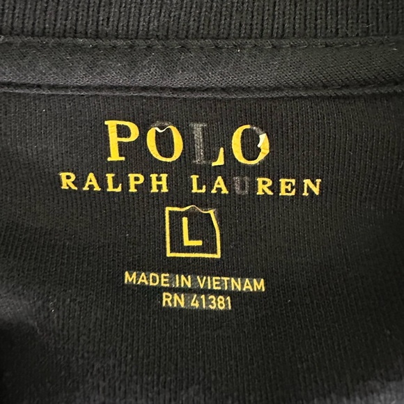 Polo Ralph Lauren Full Zip Cotton Track Jacket in Size Large in Black - Picture 3 of 4